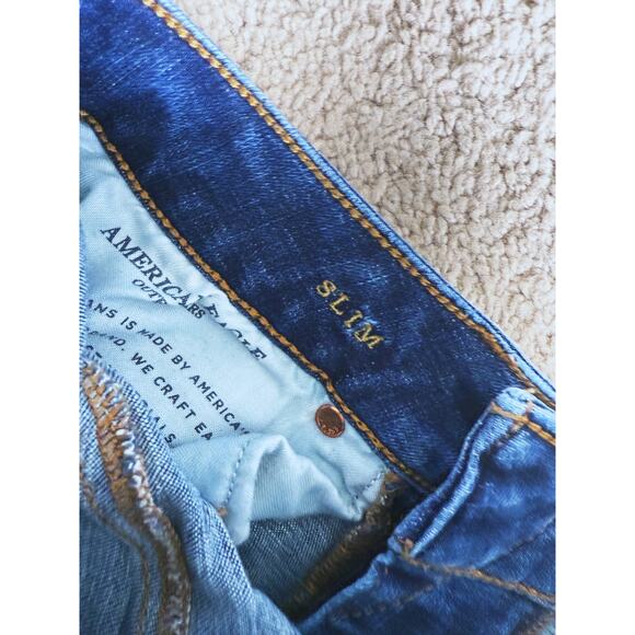 American Eagle Men's Next Level Air Flex Distressed Slim Fit Jeans 29x32 Classic - Picture 9 of 9